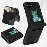 Card holder integrated folding phone case For Samsung Z Flip