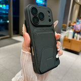 Luxury Card Holder with Stand and Shockproof Phone Case For iPhone