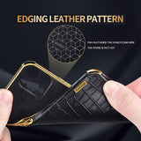 Crocodile Leather Plating Silicone case For iPhone