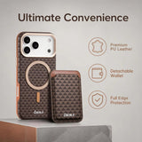 Luxurious retro detachable magnetic card holder phone case For iPhone