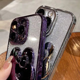 Glitter Mirror Rabbit Stand Case For Samsung