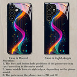 Cyber Neon Tempered Glass Phone Case For Samsung Galaxy