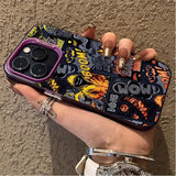 Stylish graffiti black comic book style phone case For iPhone