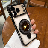 Sparkle Mirror Magnetic Makeup Mirror Back Case for iPhone