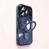 Luxury Plating Magnetic Bracket Phone Case For iPhone