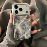 Water Ripple Electroplated Resin-Coated Phone Case For iPhone