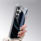 Modern blue streamlined-pattern protective case For Samsung