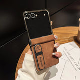 Slim, shock-resistant protective case with a business style For Samsung Z Flip