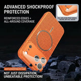 Plating Magnetic  Heat Dissipation Breathable Case For iPhone