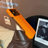 Alligator-Patterned PU Leather Phone Case For iPhone