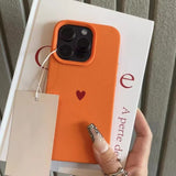 Simple Red Love Heart Soft TPU Phone Case For iPhone