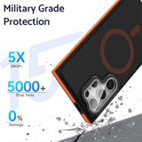 Luxury Lens Stand Magnetic Armor For Magsafe Phone Case for Samsung