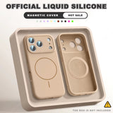 Official Liquid Silicone Magnetic Phone Case For iPhone