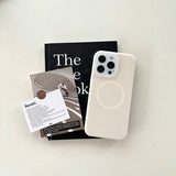 Summer liquid silicone magnetic phone case for iPhone