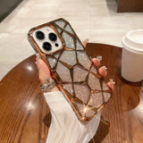 3D diamond pattern glitter case for iPhone