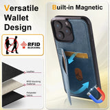 Wallet-style genuine leather phone case For iPhone