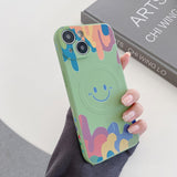 Silicone Graffiti Smile Magnetic Case for iPhone