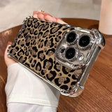 Plating Glitter Leopard Print Plating Phone Case For iPhone