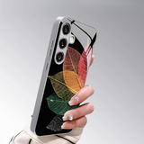 Colorful Veined Dried Leaf Pattern Phone Case For Samsung