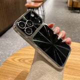 Stylish electroplated CD laser shockproof phone case For iPhone