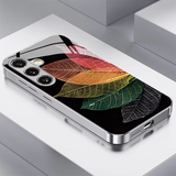 Colorful Veined Dried Leaf Pattern Phone Case For Samsung