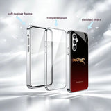 Luxury Black-Red Cheetah Shockproof Phone Case For Samsung