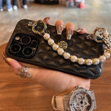 Luxury Fashion Lanyard 3D Camellia Case for IPhone