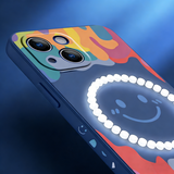 Silicone Graffiti Smile Magnetic Case for iPhone