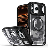 Camouflage Magnetic Lens invisible bracket Case for iPhone