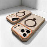 New Matte Anti-Drop MagSafe Case with Magnetic Ring Stand For iPhone