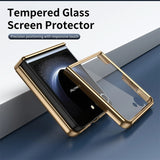 PU Leather Plating Hinge Full Protective Case For Samsung Galaxy Z Flip