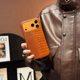 Alligator-Patterned PU Leather Phone Case For iPhone