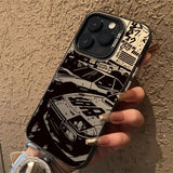 Stylish car print PC armor phone case For iPhone