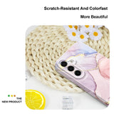 Gold marble-pattern hard case for Samsung