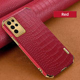 Crocodile Leather Plating Silicone Soft Case For Samsung Galaxy