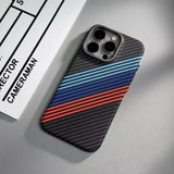 Kevlar-pattern magnetic glow-in-the-dark shockproof hard case For iPhone