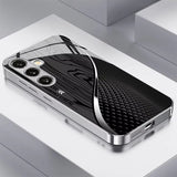 Electroplated glass geometric pattern phone case For Samsung